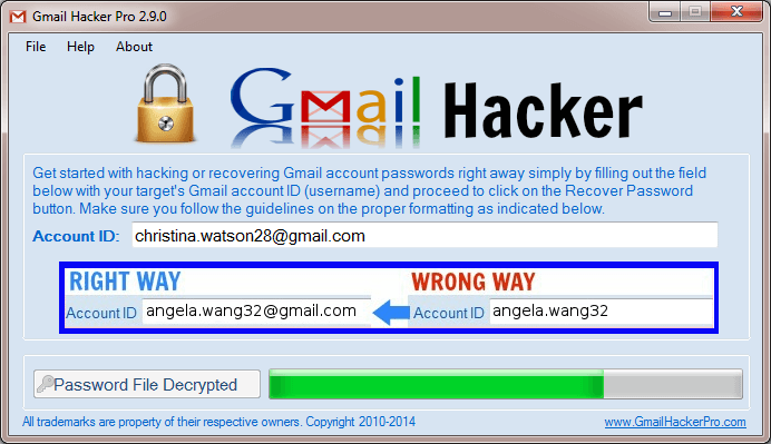 hack email passwords program
